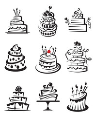 set of cakes