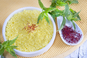 food combinations, saffron rice.
