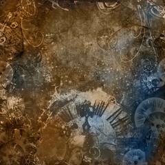 vintage magic clocks abstract background