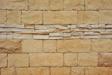 Fototapeta premium Wall With Stone-Like Tiles
