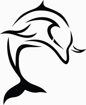 Tribal dolphin / vector tattoo