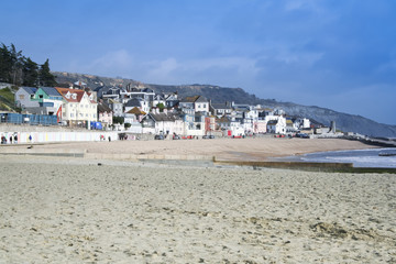 lyme regis beach dorset jurassic coast