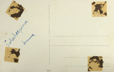 Fond - ancienne carte postale allemande décollée