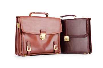 Briefcases isolated on the white
