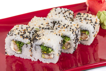 Japanese traditional Cuisine - Maki Roll with Nori , Cream Chees