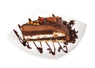 Piece of chocolate cake