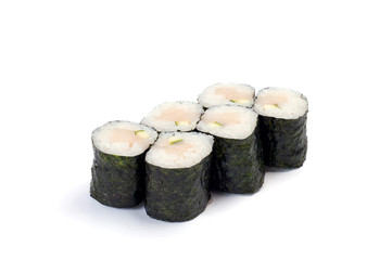 Hosomaki. Hamat maki, yellowtail, cucumber