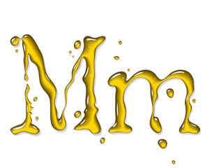 Vector fluid oil letter