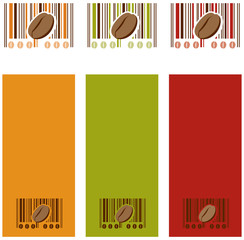 coffee bean and barcode