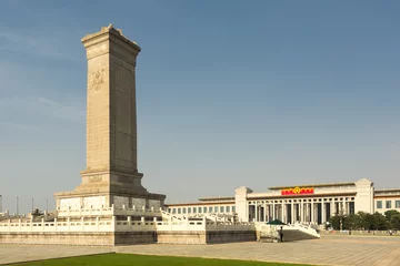Foto op Plexiglas Peking: Tiananmen-Platz, Helden Denkmal, Nationalmuseum © Frank Seifert