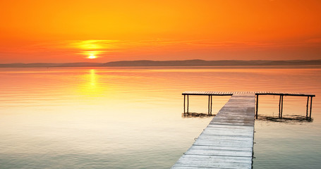 Fototapeta na wymiar Lake Balaton at summer