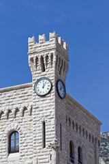 Fototapeta na wymiar Towers zegara. Pałac Księcia Monako