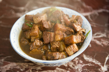Hot stewed pork