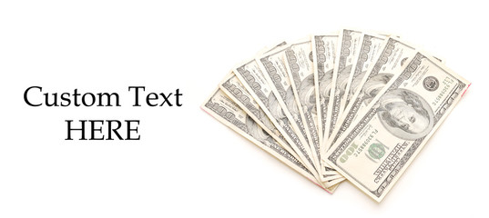 Large Denomination in Cash Currency with Space for Custom text