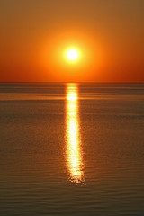 sunset over the outer banks