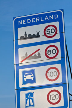 Welcome roadsign when entering Holland