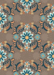 background with colorful ornamental flowers