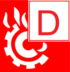 Schild - Brandklasse D