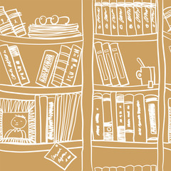 Seamless Pattern With Books.