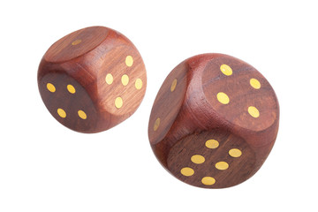 Pair of wooden dice