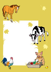 farm animals autumn