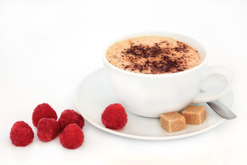 Cappuccino and Raspberries