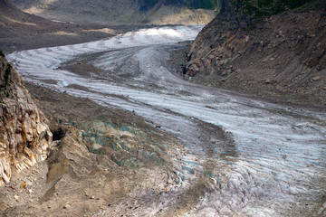 Fototapeta na wymiar Montenvers & Mer de Glace, Chamonix-Mont-Blanc. Alpy. Glacier.