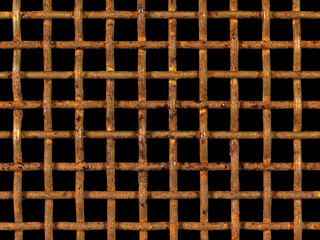 Rusty steel lattice.
