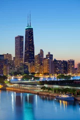 Foto auf Acrylglas Chicago-Skyline. © rudi1976