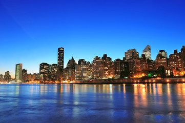 Fototapeta na wymiar New York City Manhattan skyline midtown