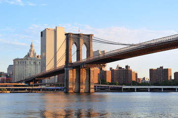 Fototapeta na wymiar New York City Brooklyn Bridge