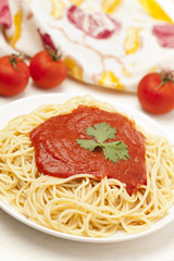 Whole Grain Pasta with tomato sauce