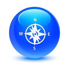 Compass Blue Button