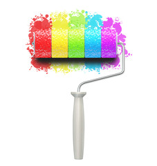Color rainbow roll brush
