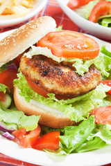 Vegetarian soy burger