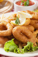 Fried squid rings