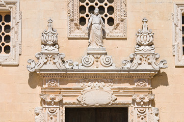 Church of Assumption of the Virgin. Melpignano. Puglia. Italy.