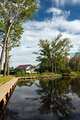 Fototapeta premium See Ufer Steg Urlaub
