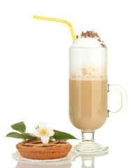 glass of coffee cocktail with tart