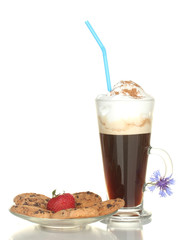 glass of coffee cocktail with tart