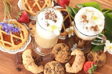 glasses of coffee cocktail
