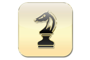 Botón oro ajedrez caballo