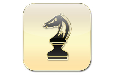 Botón oro ajedrez caballo © darco2010
