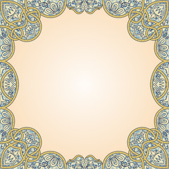 Vector floral arabesque seamless background