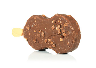 ice cream with chocolate on a stick