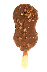 ice cream with chocolate on a stick