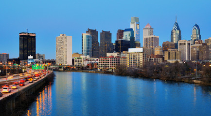 Fototapeta na wymiar Philadelphia od Schuylkill rzeki