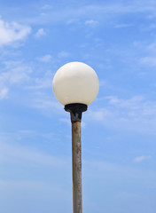 Street lamp and blue sky