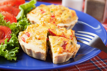Mini Quiche Lorraine with vegetables