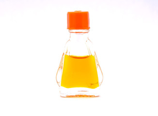 small perfume glass bottle isolate